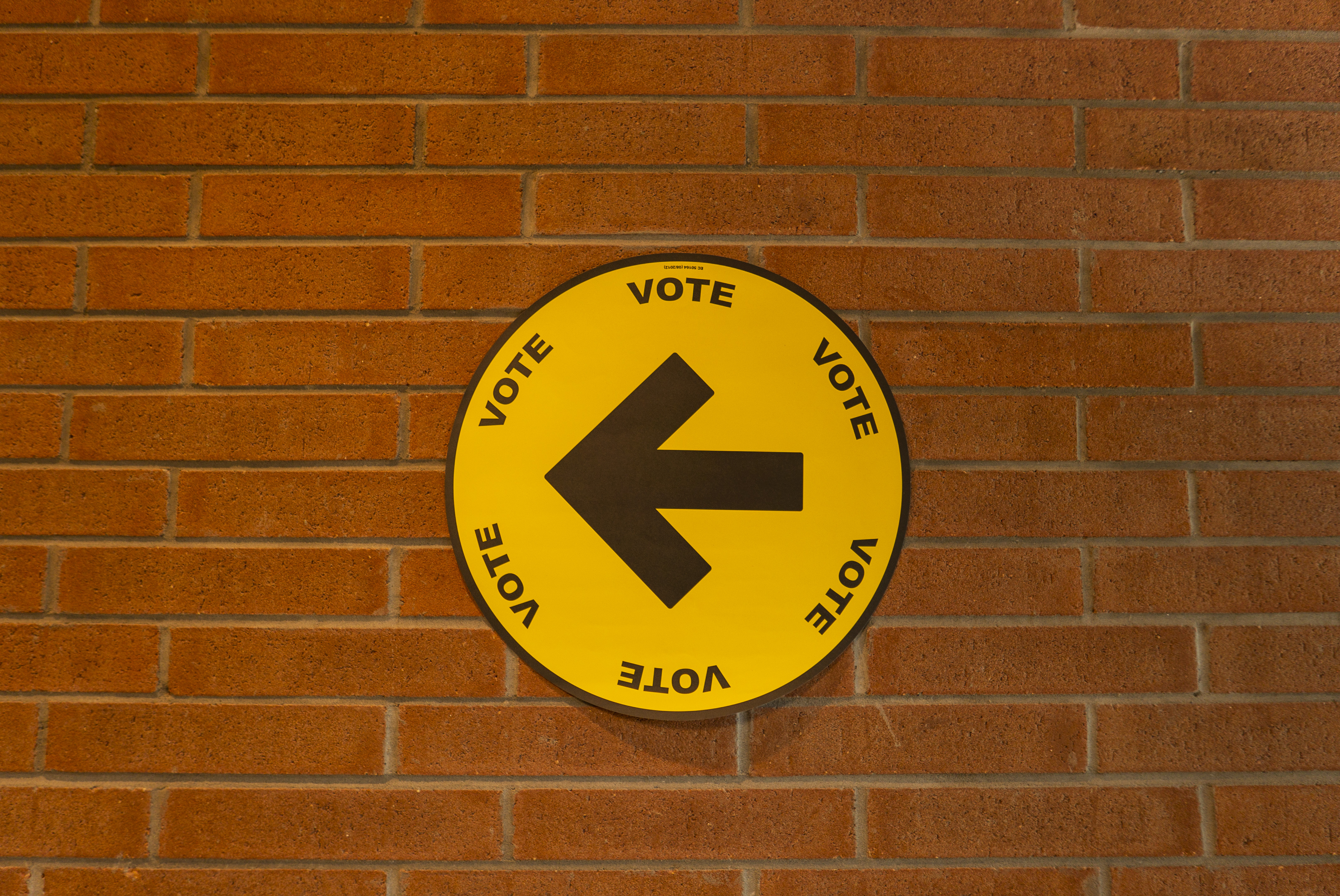 A voting sign